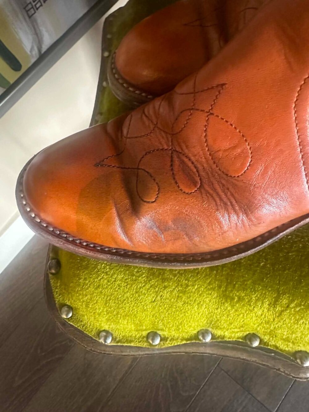 VINTAGE BOULET COWBOY BOOTS - Picture 8 of 11